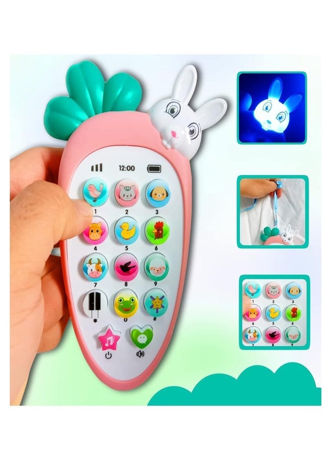 DMAYA Phone Cordless Feature Mobile Phone Toys Mobile Phone for Kids Phone Small Phone Toy Musical Toys for Kids Smart Light Birthday Gifts for Boys & Girls Multi Color - Image 3